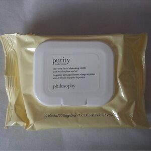 Philosophy Purity Facial Cleansing Cloths 30 wipes. New and sealed